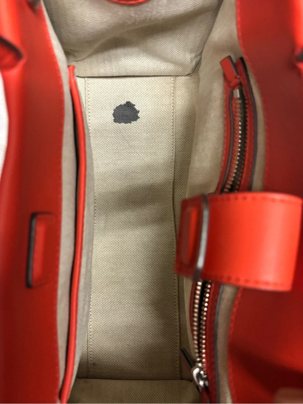Authentic Tory Burch Ella Bio Tote Bag in Poppy Red